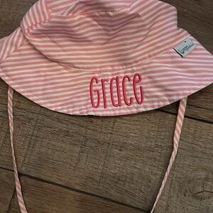 Grace Pink Striped Sun Hat